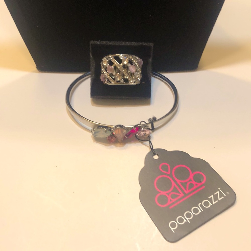 Beautiful Pink Ring and Bracelet set